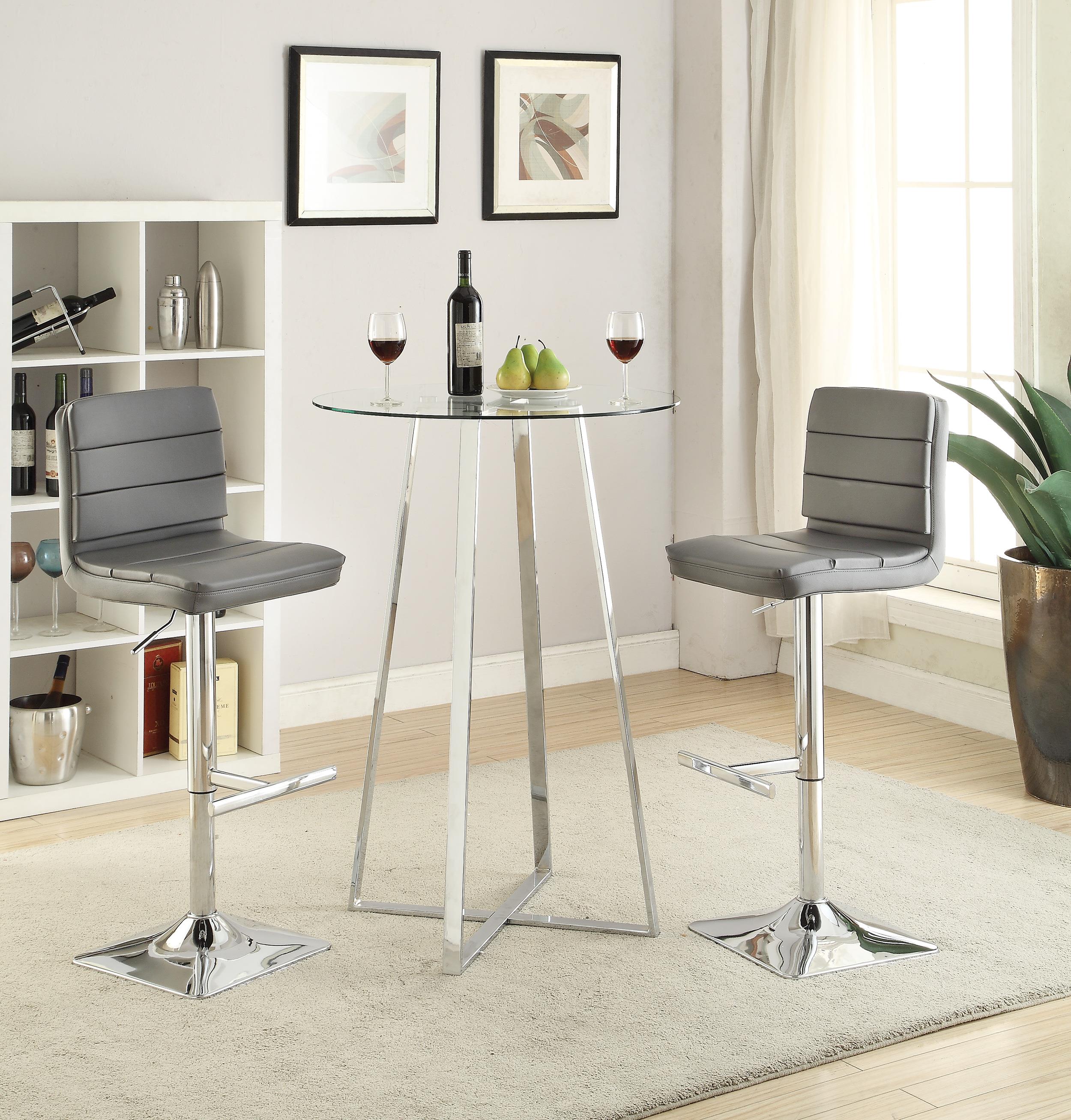 Glass pub deals table set